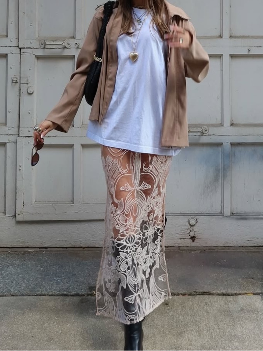 By Anthropologie Sheer Embroidered Skirt
